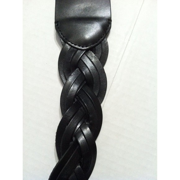 RALPH LAUREN WOMENS NEW BLACK LEATHER BELT SIZE: M  LENGTH: 38\